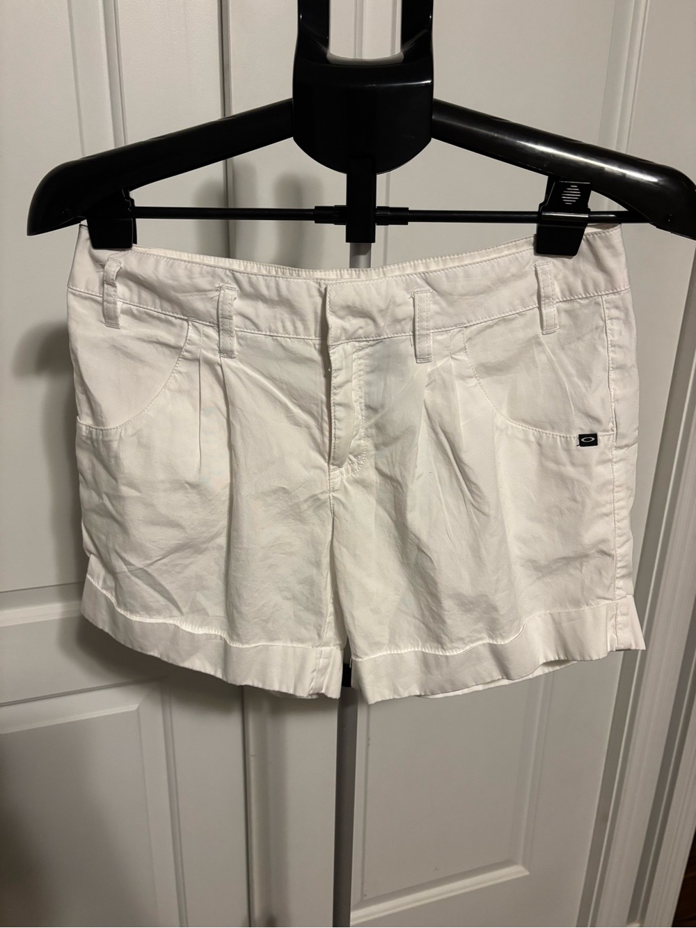 Oakley White Women's Bermuda Shorts with Front Pockets